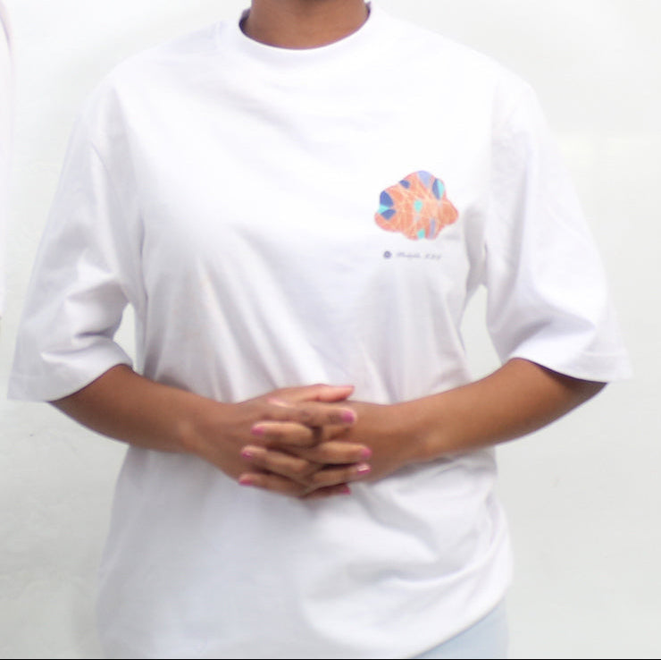 Brown Ball (front and back print) Unisex Oversized T-shirt