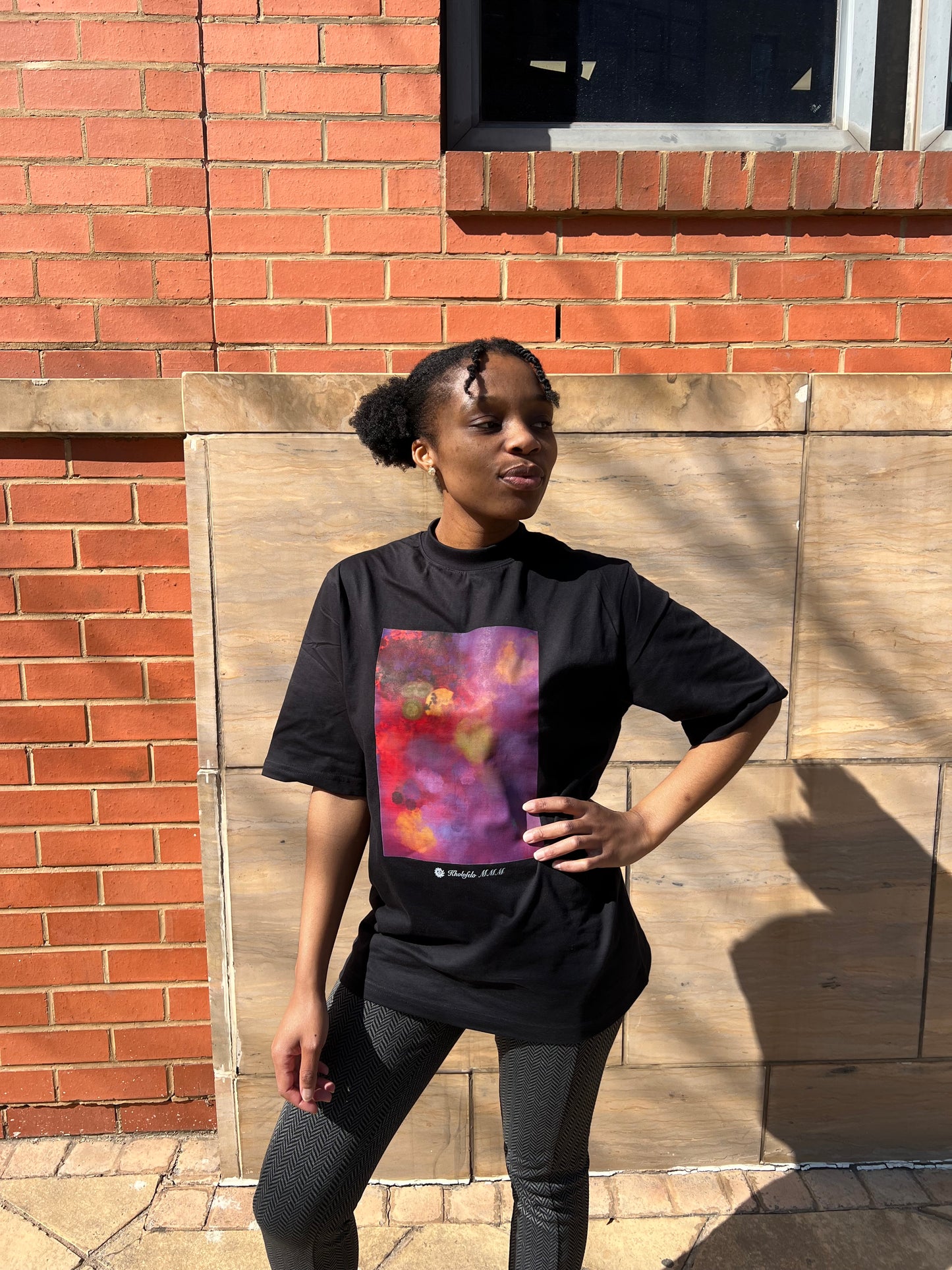 Pink Gaze (A4 print) Unisex Oversized T-shirt