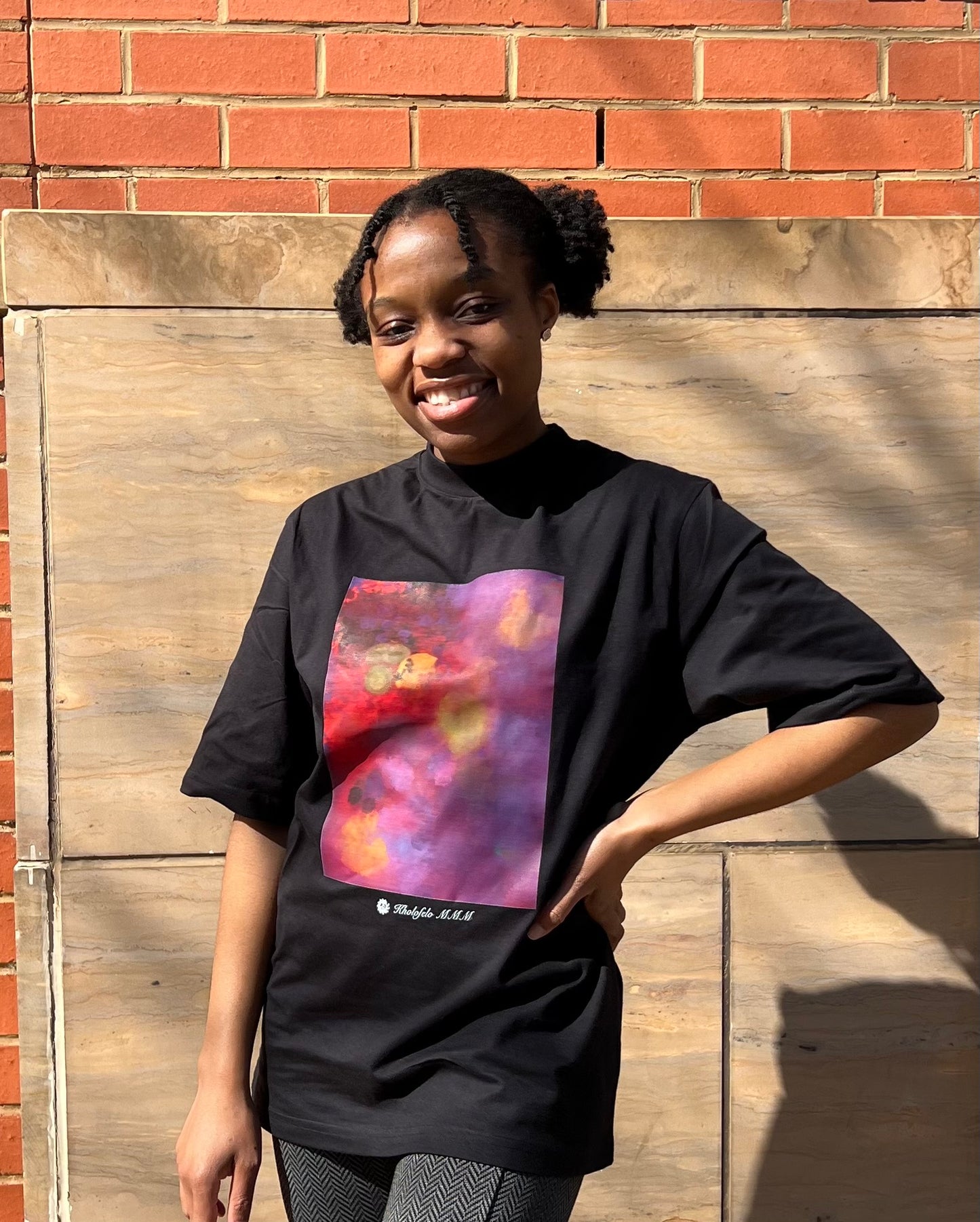 Pink Gaze (A4 print) Unisex Oversized T-shirt