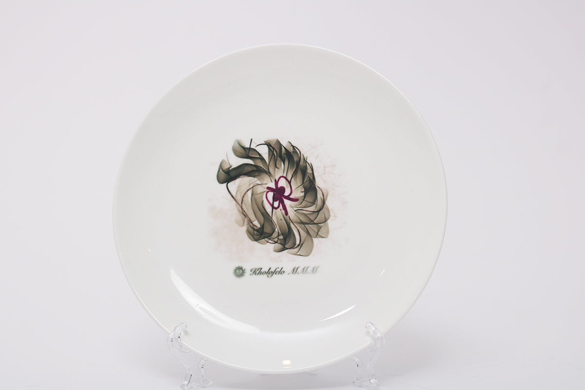 Green Floral - White Moon Side Plate