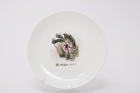Green Floral - White Moon Side Plate
