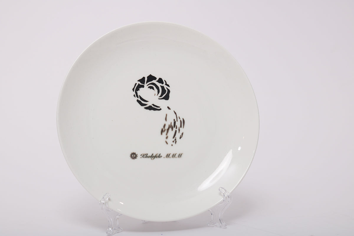 Black Flora - White Moon Side Plate