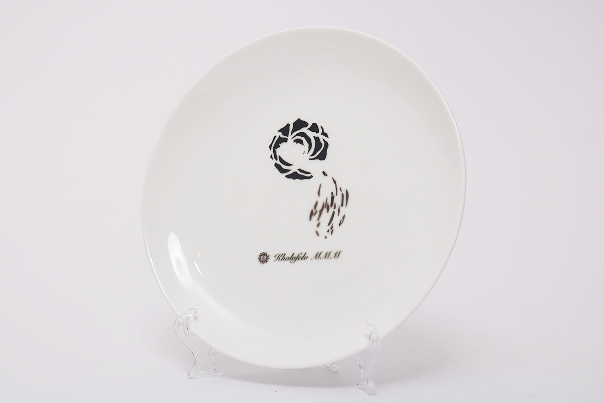 Black Flora - White Moon Side Plate