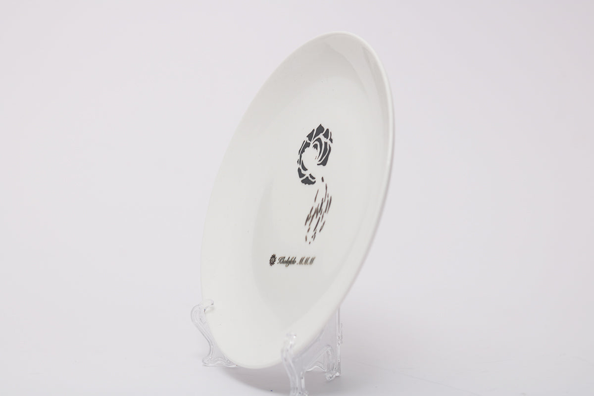 Black Flora - White Moon Side Plate