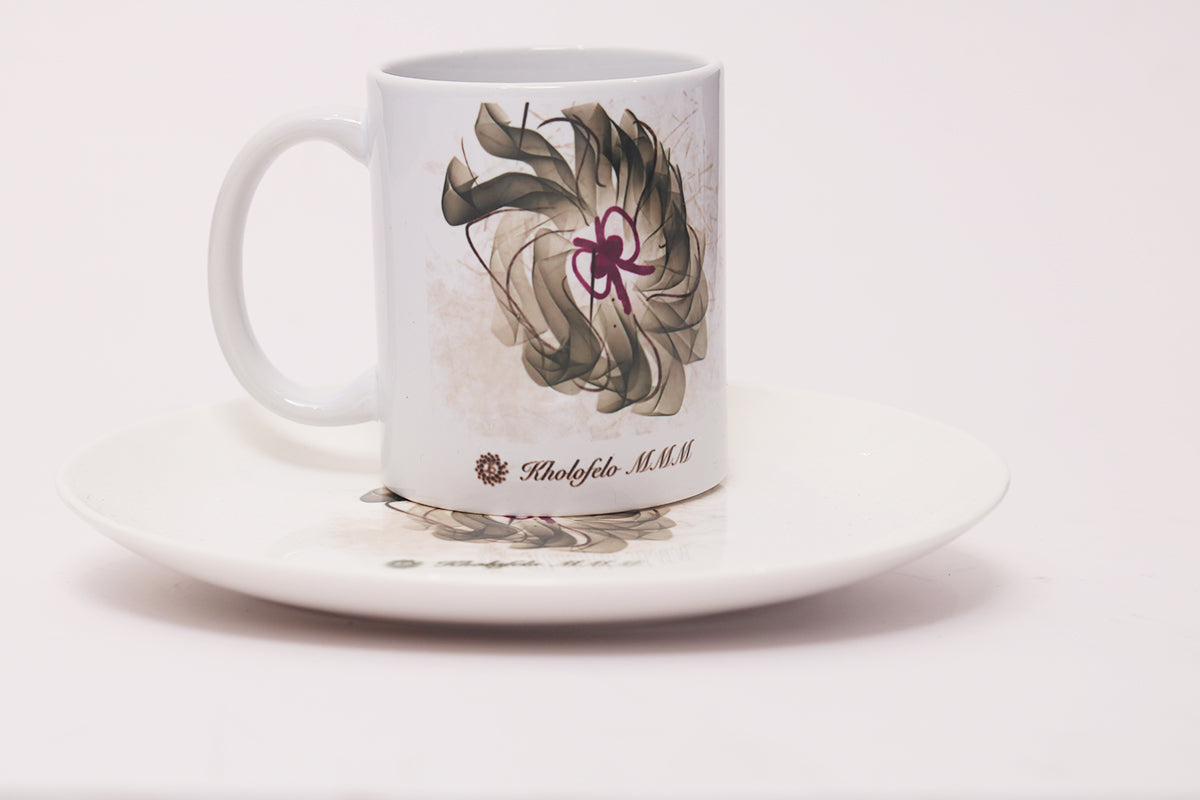 Green Floral - White Moon Side Plate