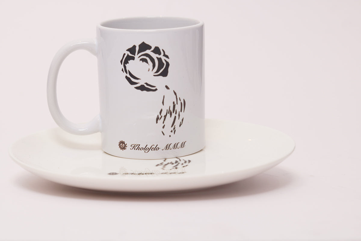 Black Flora - White Moon Side Plate