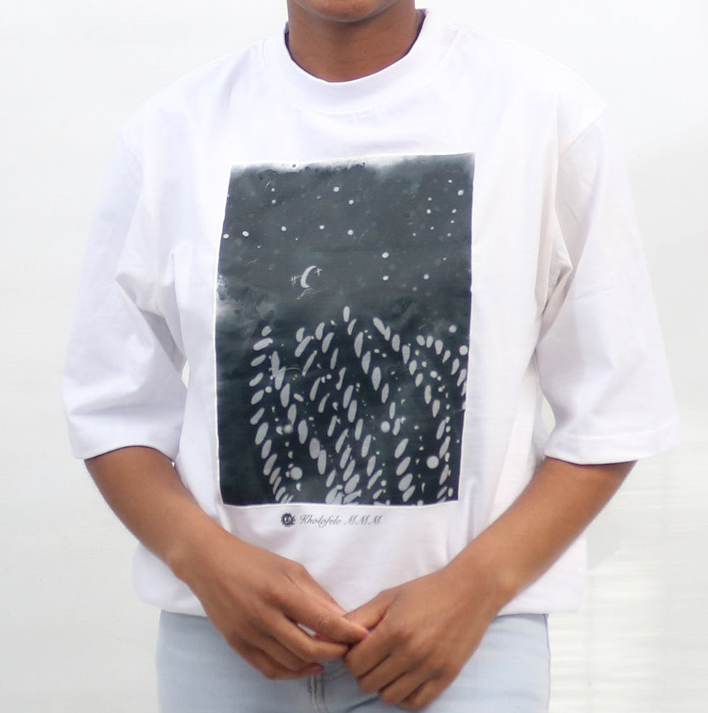 Black Shimmer (A4 print) Unisex Oversized T-shirt