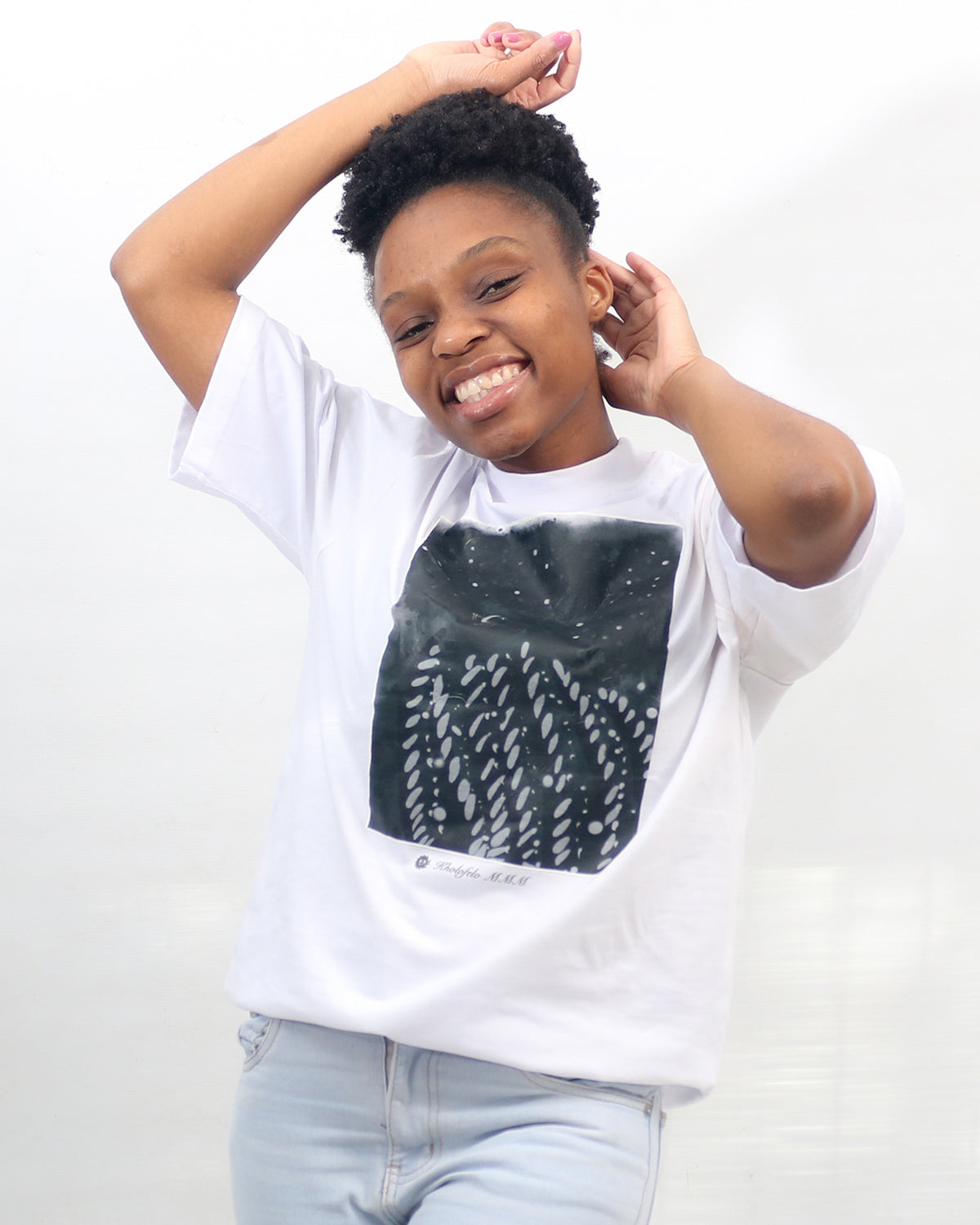 Black Shimmer (A4 print) Unisex Oversized T-shirt