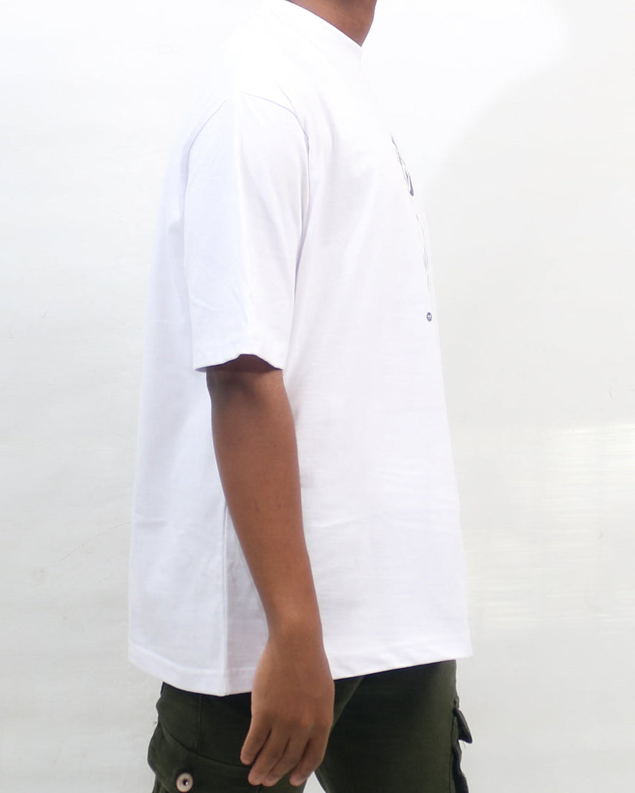 Black Flora (A5 print) Unisex Oversized T-shirt