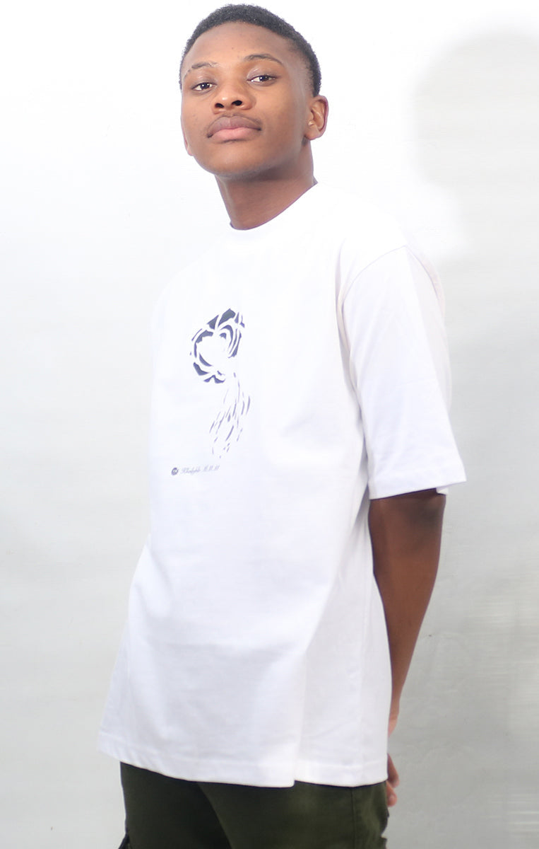 Black Flora (A5 print) Unisex Oversized T-shirt