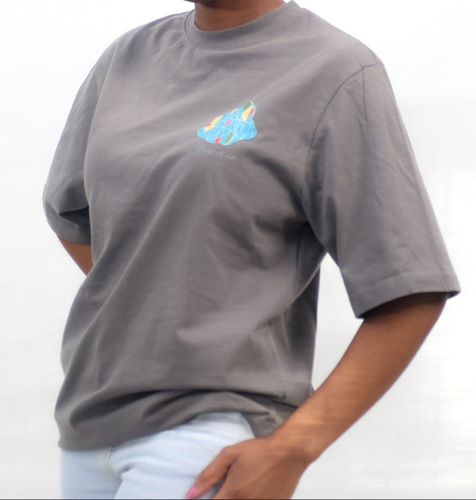 Blue Ball (pocket size print) Unisex Oversized T-shirt
