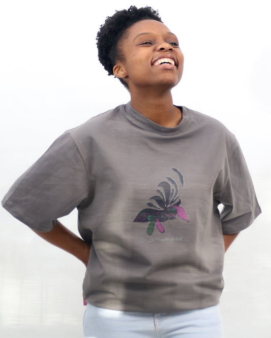 Purple Impedia (A5 print) Unisex Oversized T-shirt