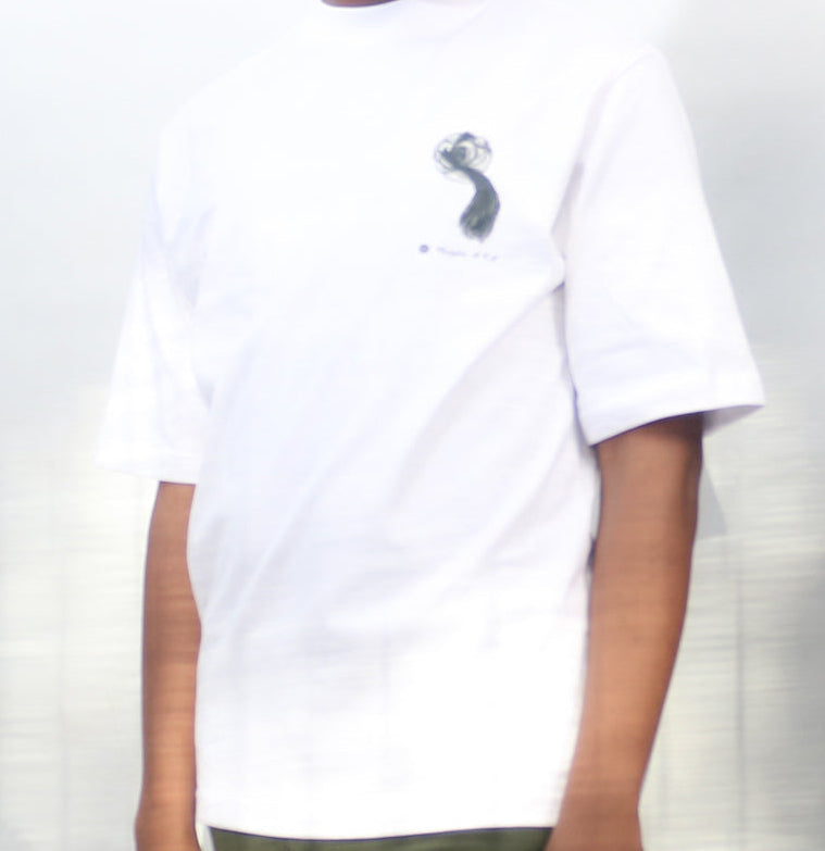 Black Flora (front and back print) Unisex Oversized T-shirt
