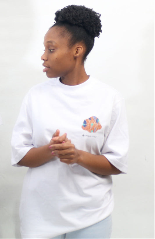 Brown Ball (pocket size print) Unisex Oversized T-shirt