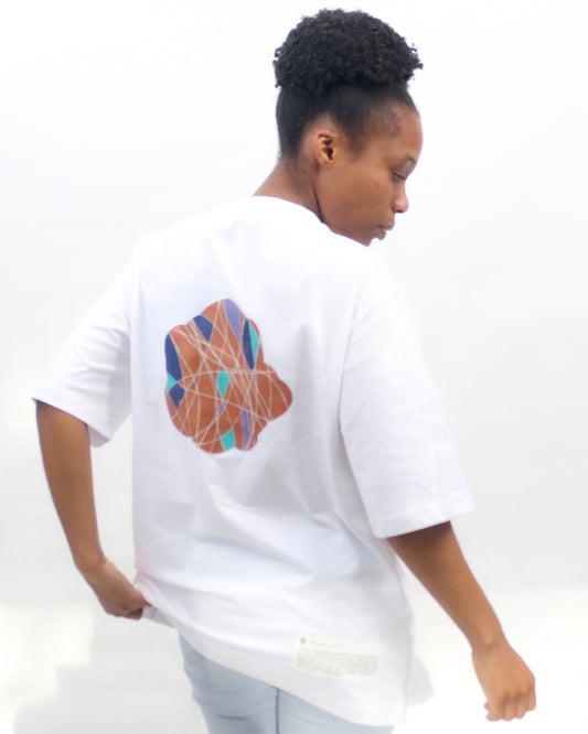 Brown Ball (front and back print) Unisex Oversized T-shirt