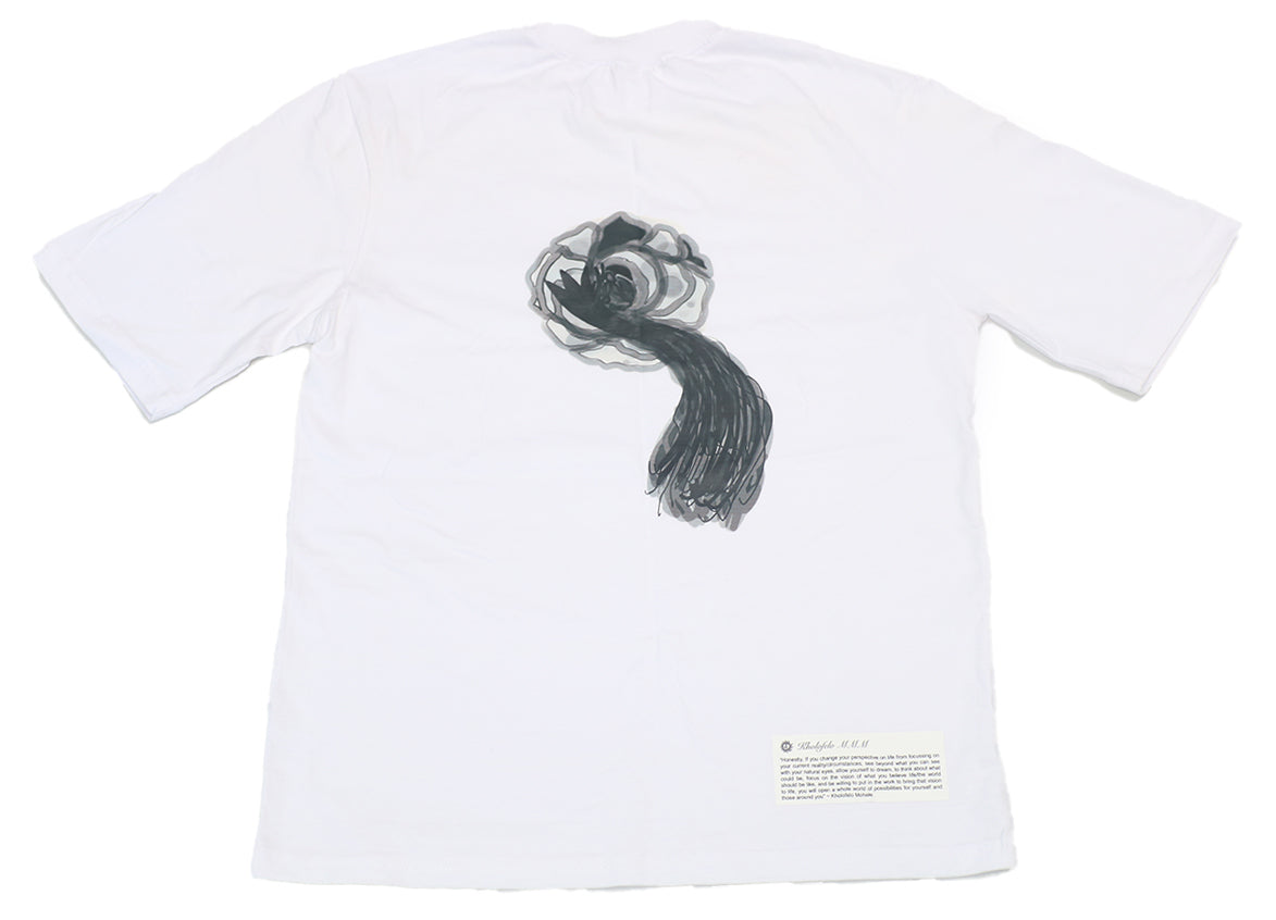 Black Flora (front and back print) Unisex Oversized T-shirt
