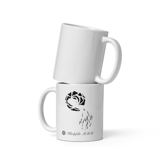 Black Flora - White Glossy (Standard) Mug