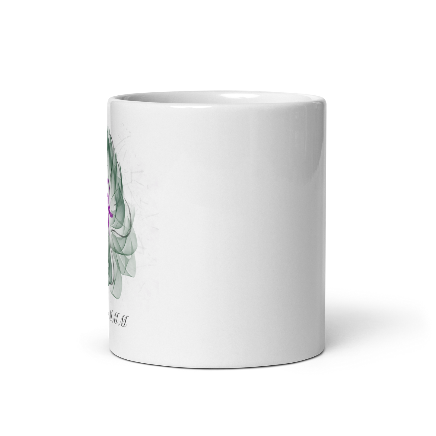 Green Floral - White Glossy (Standard) Mug