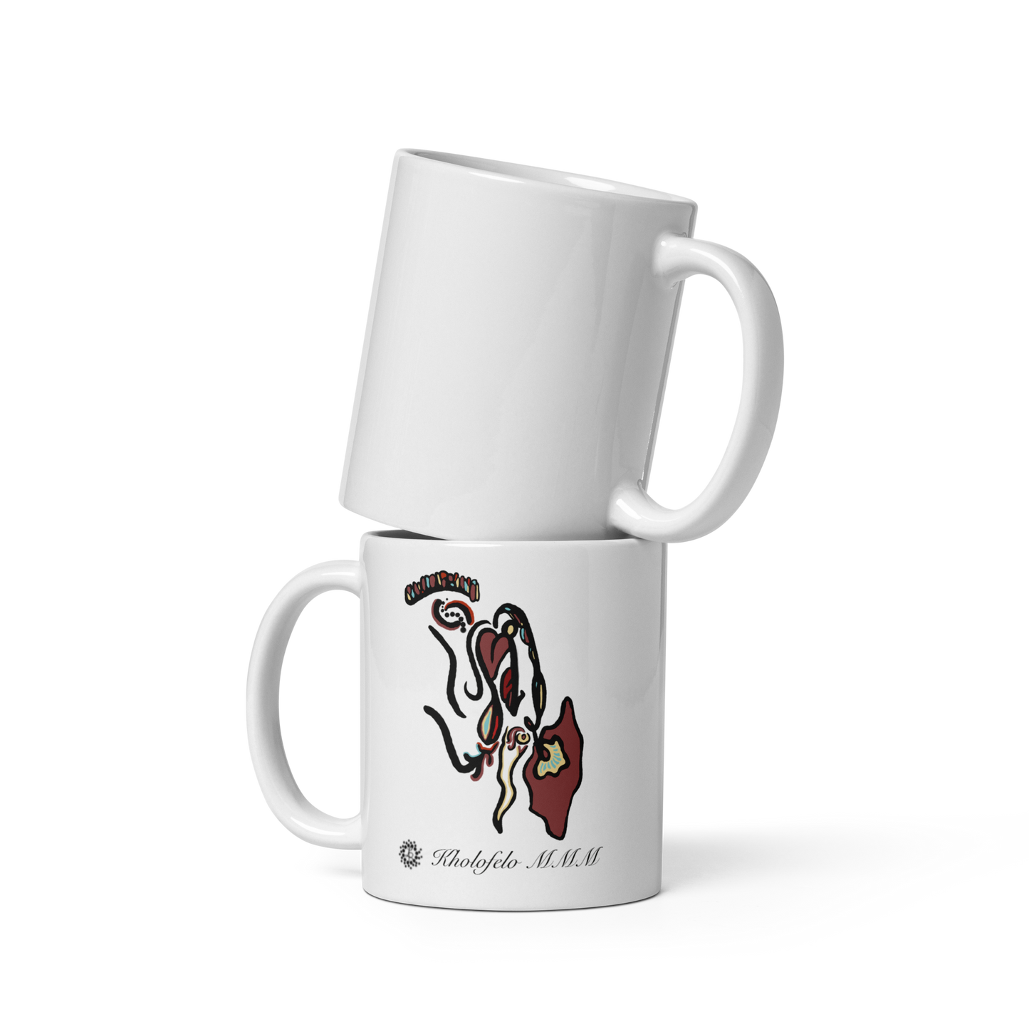 Brown Breeze - White Glossy (Standard) Mug - Set of 4