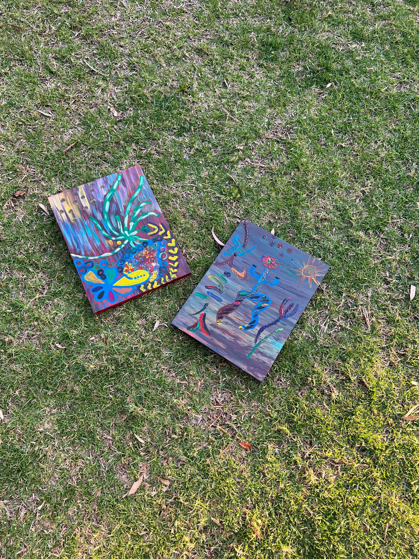 Custom Made Painting, Acrylic Artwork, 2 Piece Canvas
