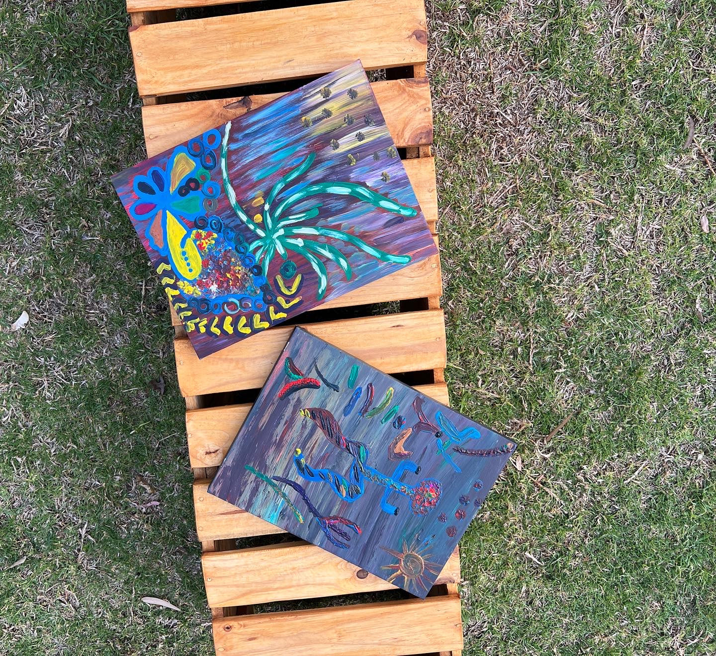 Custom Made Painting, Acrylic Artwork, 2 Piece Canvas